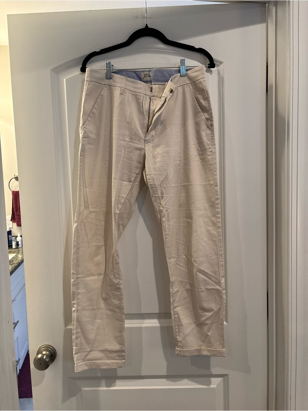 J. Crew Slim Cream Chino Pants